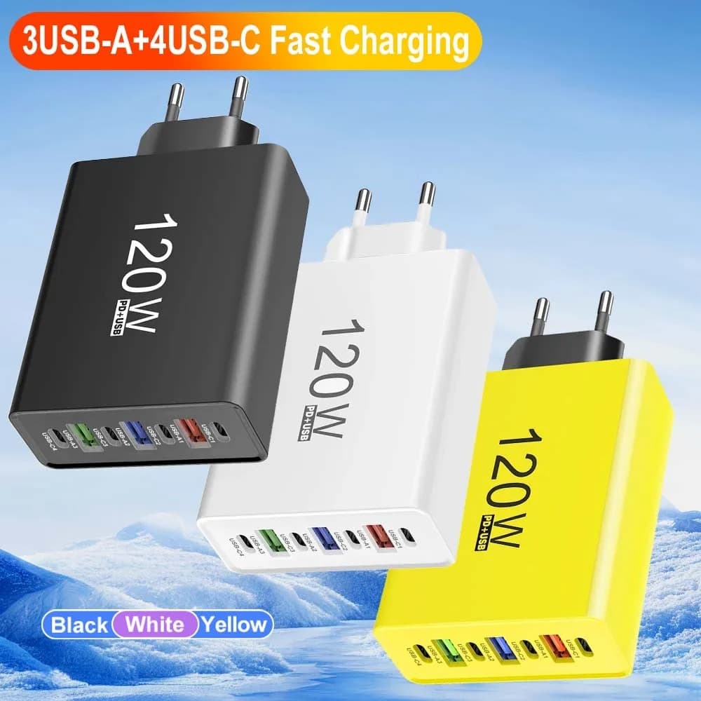 Chargeur USB-C 120W multi-ports