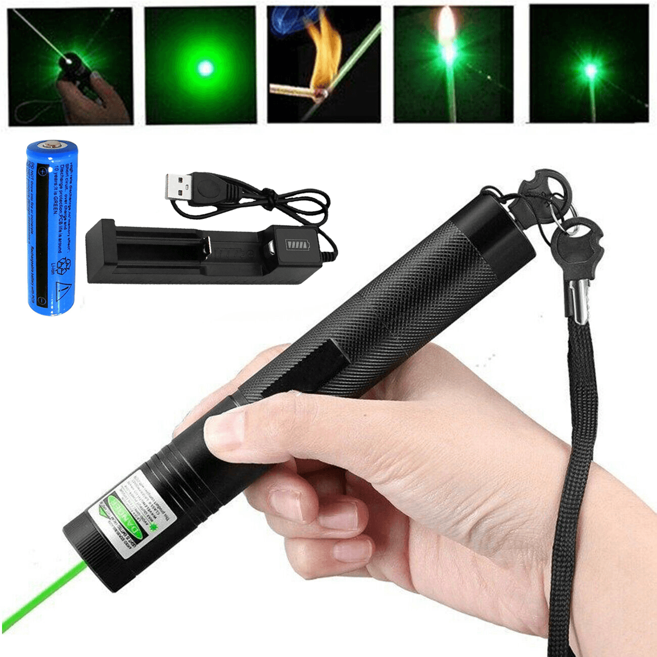 Pointeur laser vert USB compact