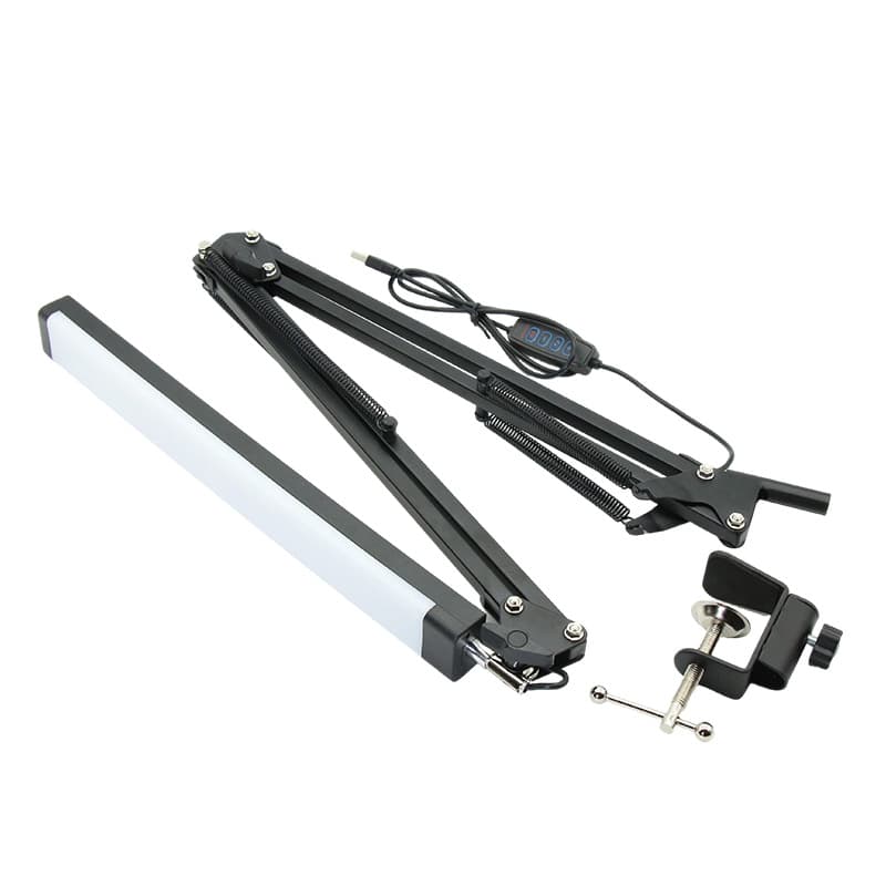 Loupe LED sur pince à bras articulé