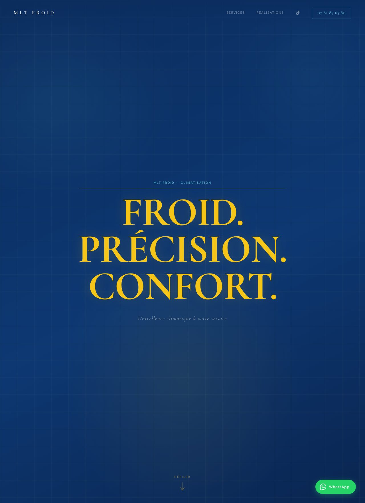 Aperçu du site MLT Froid
